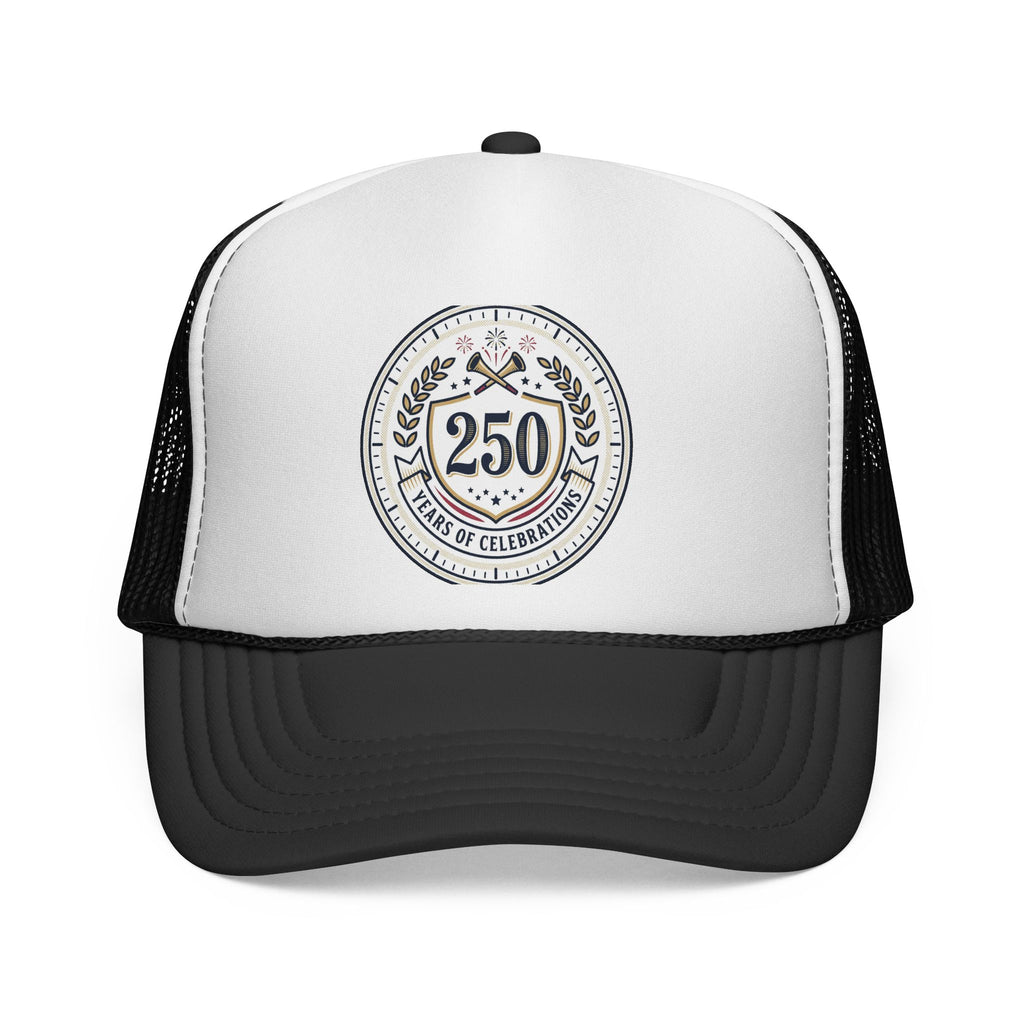 250 Years Celebration Trucker Cap — Vintage Anniversary Patch Hat