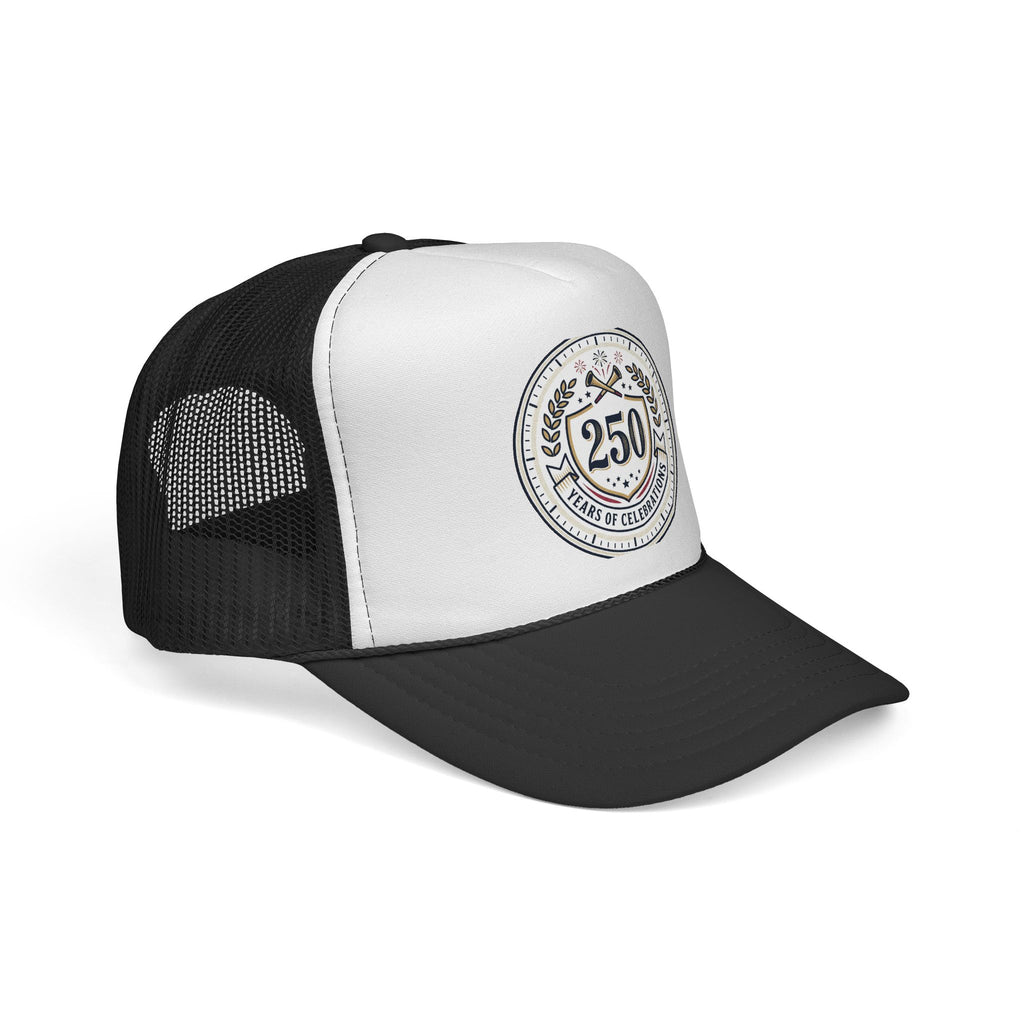 250 Years Celebration Trucker Cap — Vintage Anniversary Patch Hat